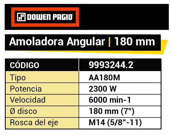 Amoladora Angular Industrial 180mm 2300W Magnum - Dowen Pagio