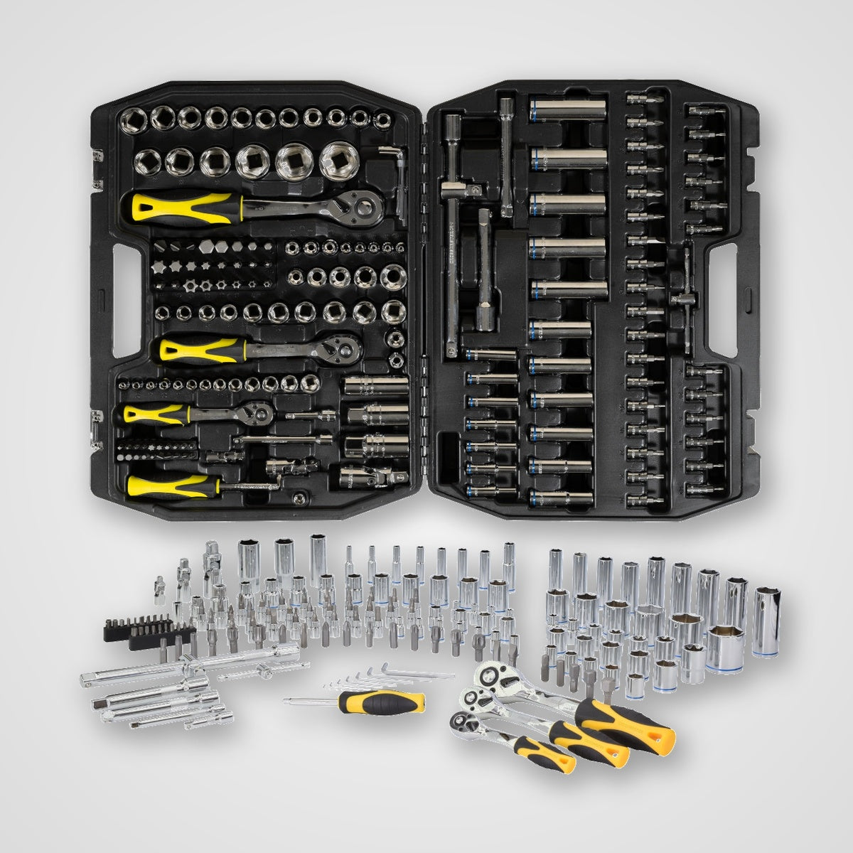 Juego Bocallave 171 Pcs 1/4-3/8-1/2 - Crossmaster