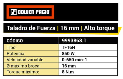 Taladro Alto Torque 16mm 850W Intensivo Magnum - Dowen Pagio