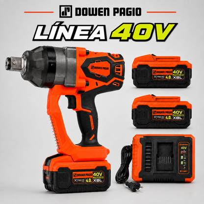 Llave Impacto 1" Brushless - Batería 40V - 2000Nm - Dowen Pagio