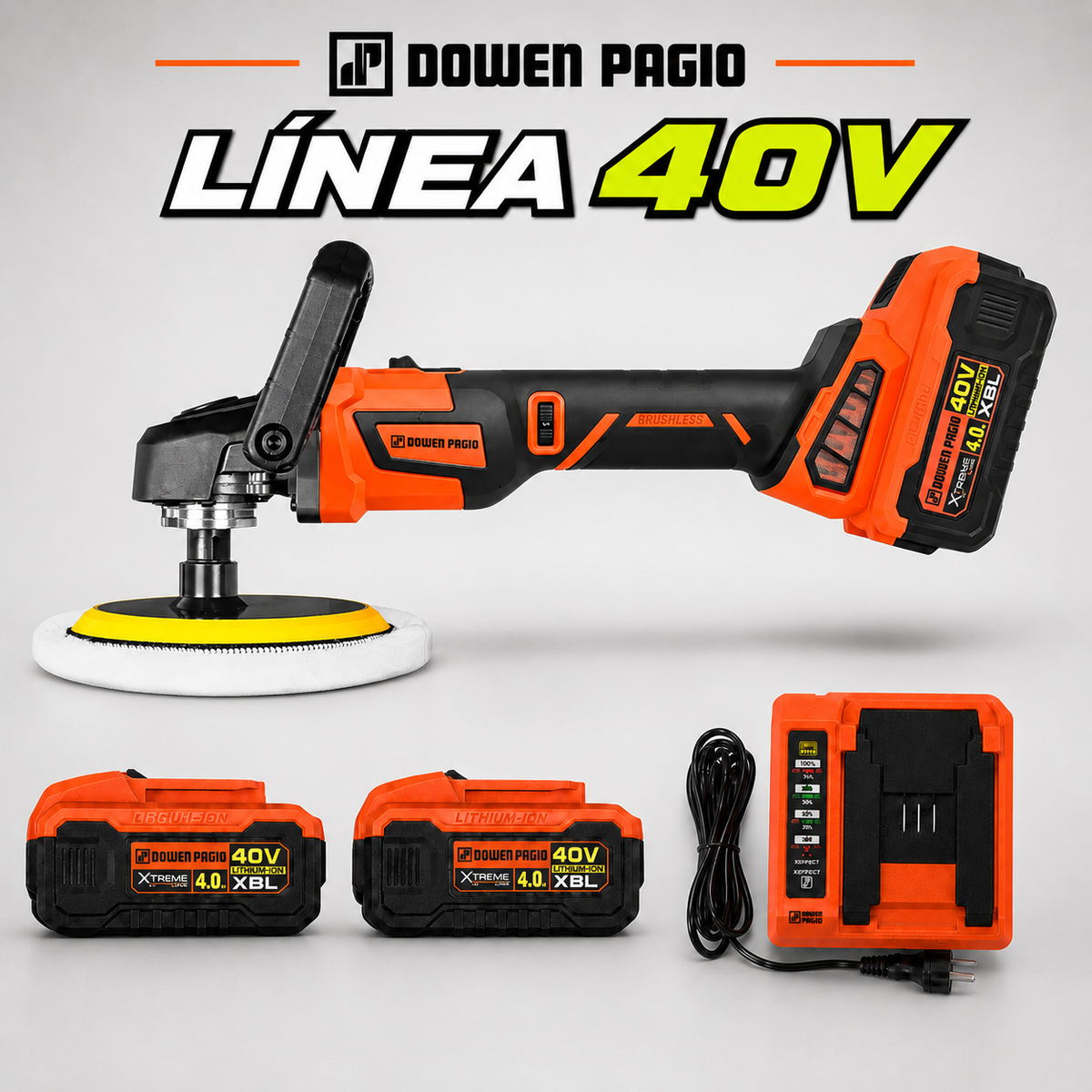 Lustralijadora - Pulidora a Batería - Brushless - 180 mm - Dowen Pagio