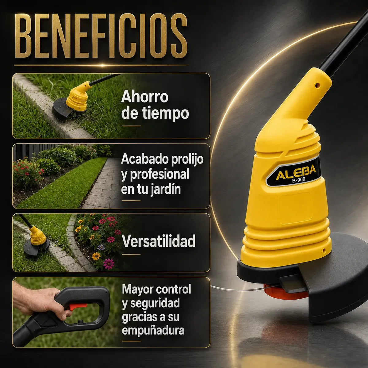 Bordeadora Eléctrica Aleba 600w B-600 Profesional