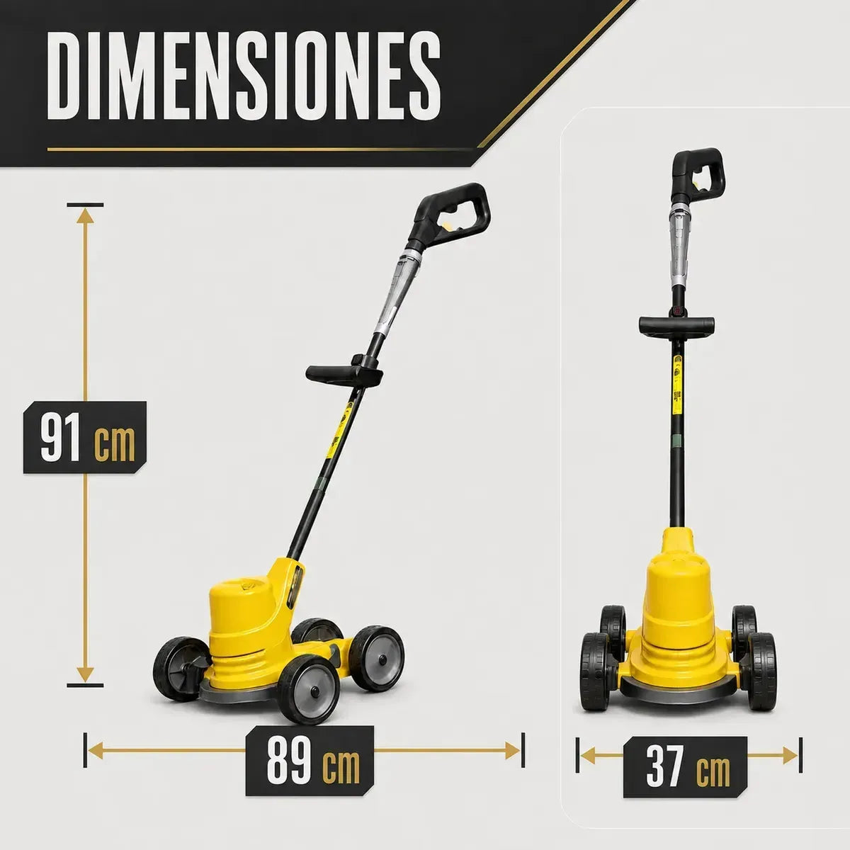 Bordeadora Eléctrica Aleba Con Carro Profesional 900w + Kit Jardinería