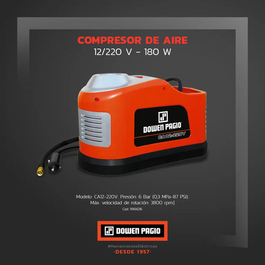 Compresor De Aire 12v Y 220v - 180w - Dowen Pagio