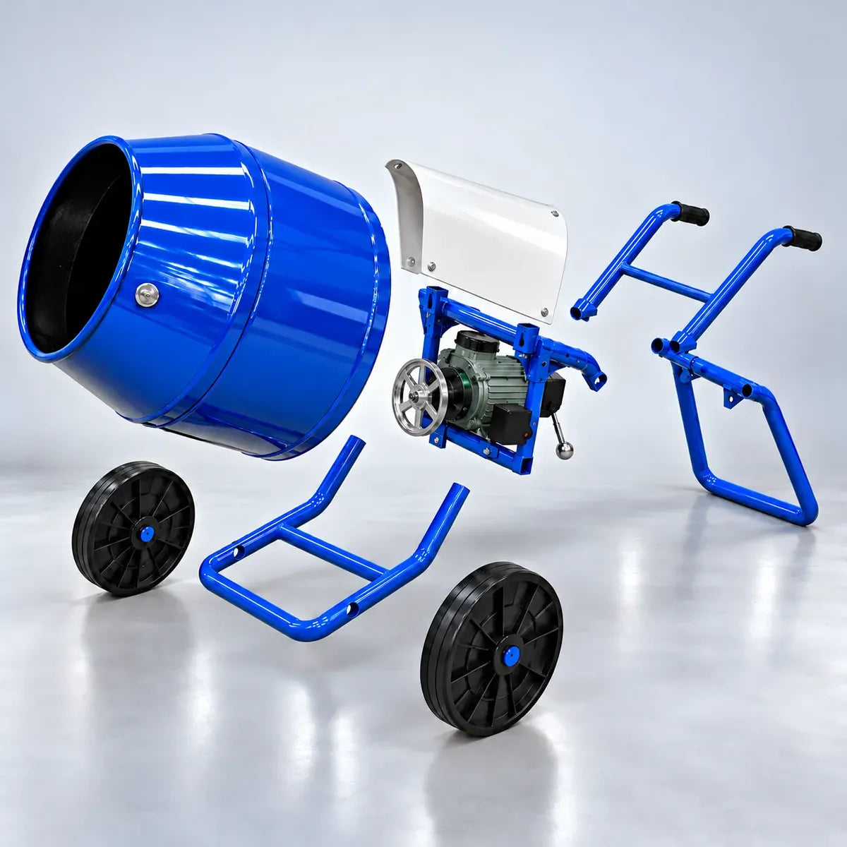 Hormigonera Desarmable Reforzada 130 Litros Motor 1 Hp Isfra