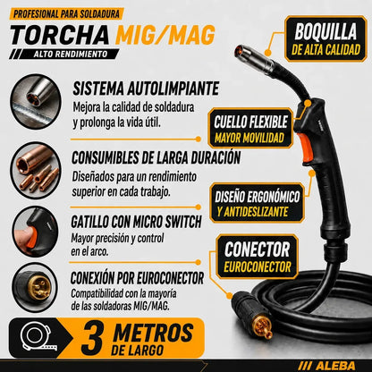 Combo Soldadora 200Ampers Aleba + Accesorios