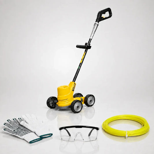Bordeadora Eléctrica Aleba Con Carro Profesional 900w + Kit Jardinería